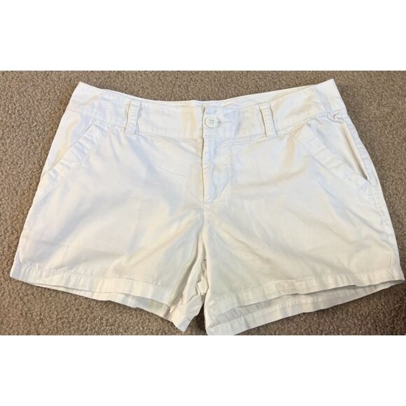 Columbia Cotton Chino Shorts Women's Size 10 White Pockets 3-1/2” Inseam - Picture 1 of 5